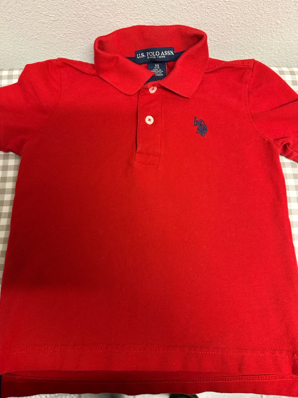 U.S. Polo Assn. Bright Red Polo with Navy Pony